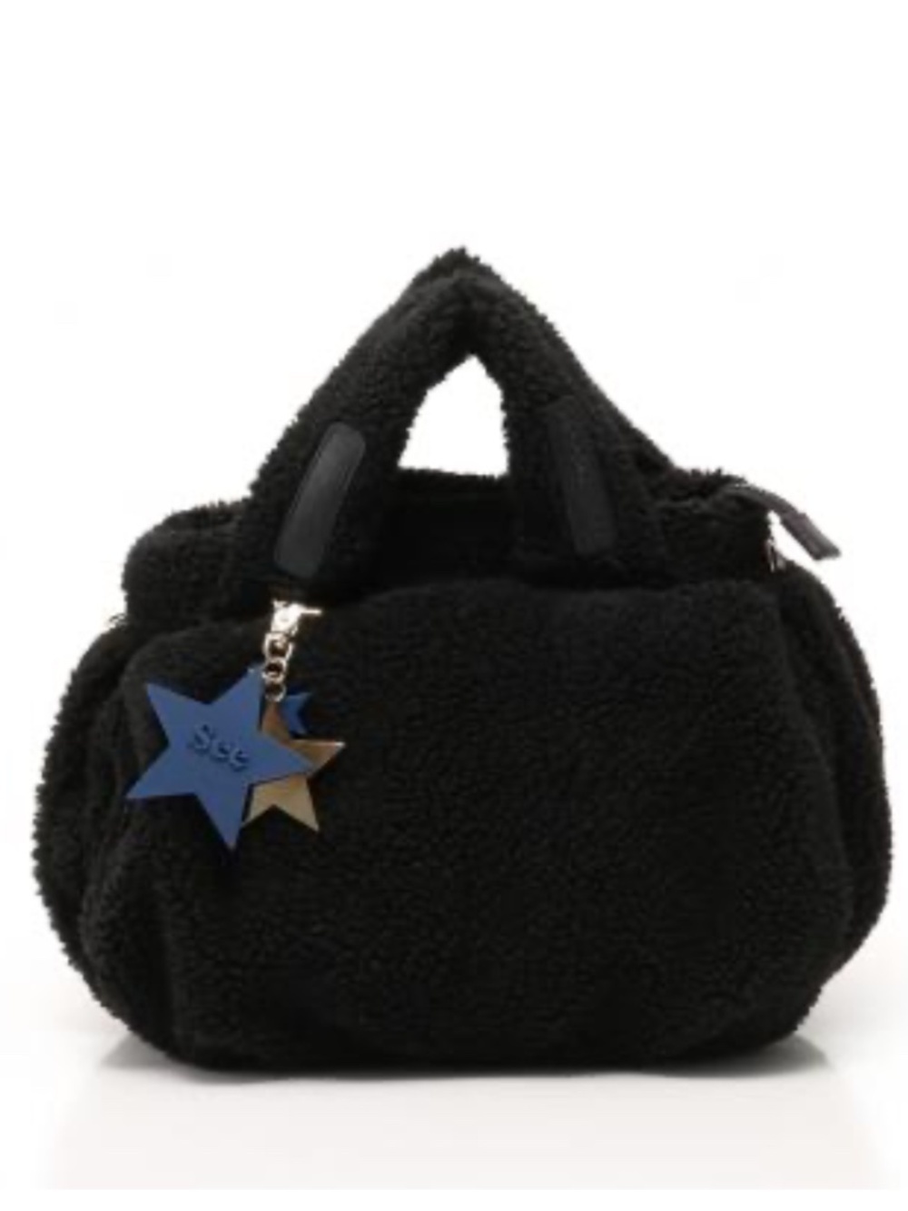 See by Chloe Boa Shoulder Bag Faux Fur Black